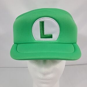 NWT Super Mario Bros Luigi Green Cosplay Costume Hat Cap